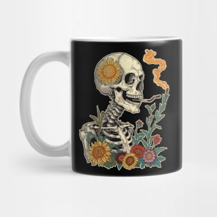 skeleton smoking chillin Mug